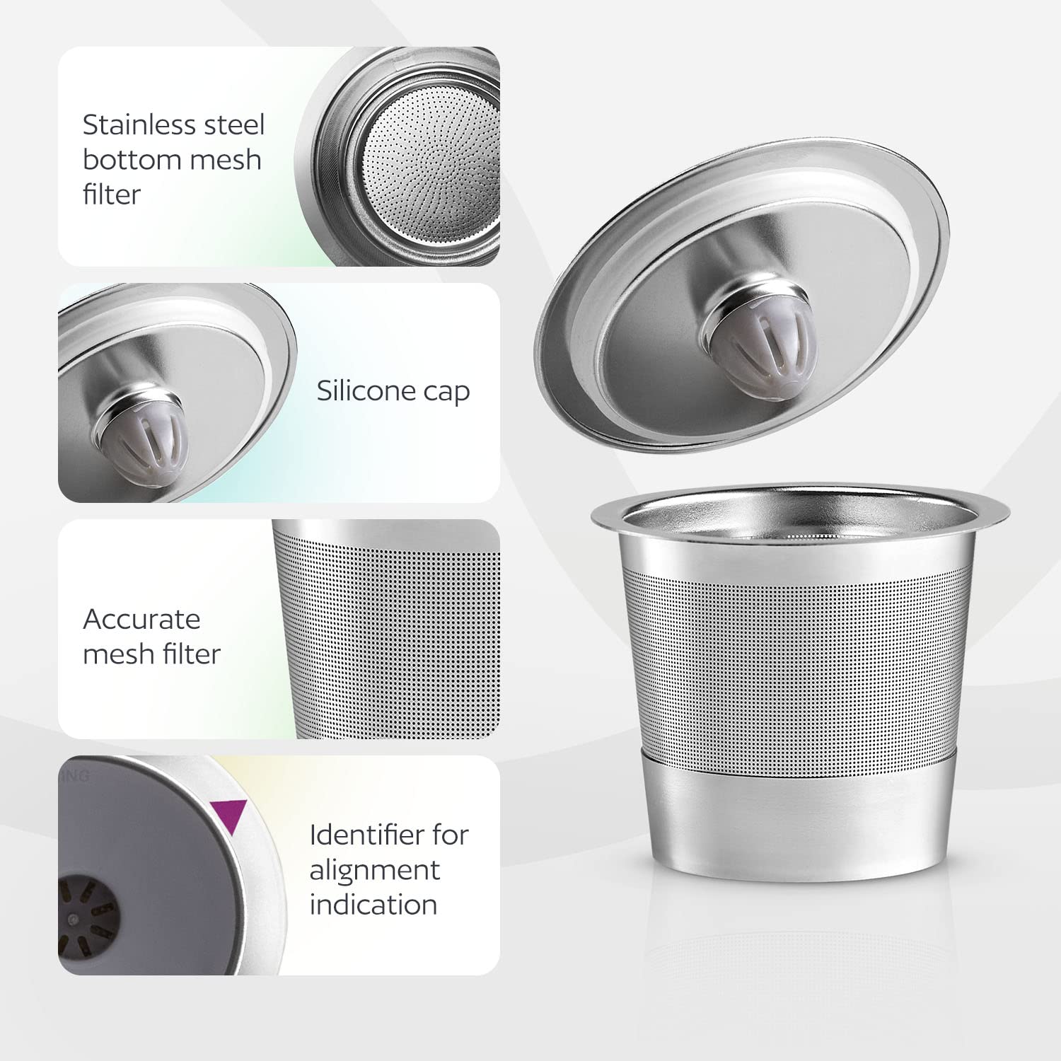 2 Pack Stainless Steel Reusable K Cups for Keurig Coffee Makers - Eco-Friendly Refillable K Cup Filters Compatible with All Keurig 1.0 & 2.0 Brewers | Perfect for Home, Office & Travel Use