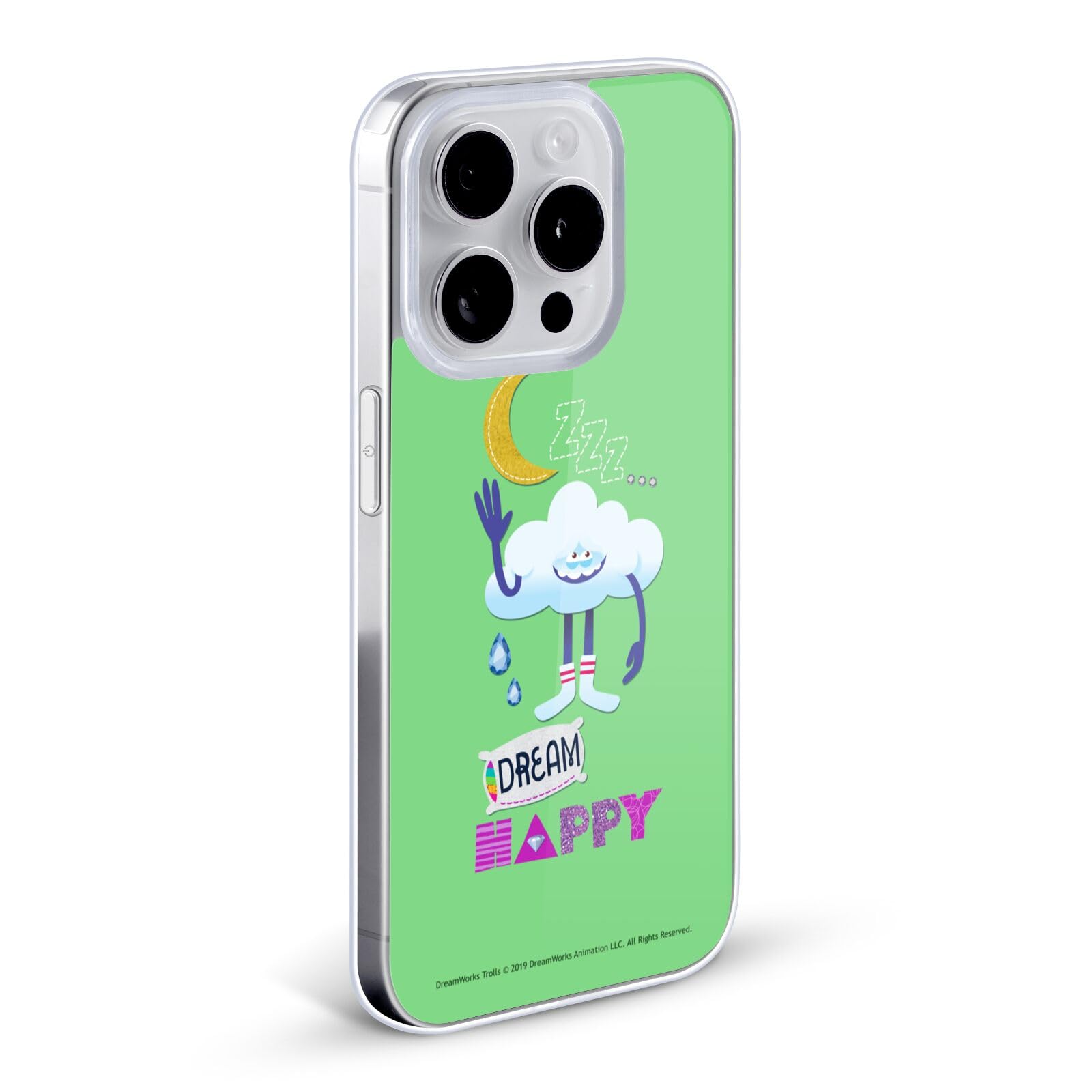 Official Trolls Dream Happy Cloud Soft Gel Case for Apple iPhone 12/12 Pro - Cute Protective Phone Cover with Licensed Graphics - Perfect for Kids, Teens & Movie Fans