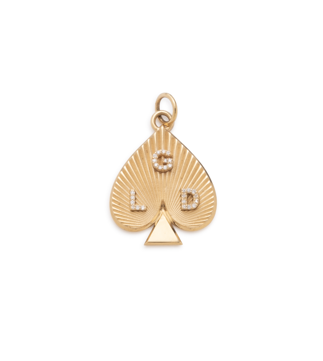 Custom Radiating Spade Pendant Necklace - Medium Medallion for Women, Stainless Steel Jewelry Gift for Her | Perfect for Valentine's Day, Anniversary & Everyday Wear