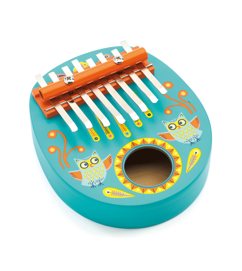 Animambo Kalimba by Djeco - 17 Key Thumb Piano, Wooden Musical Instrument for Kids & Adults - Perfect for Relaxation, Music Therapy & Home Decor