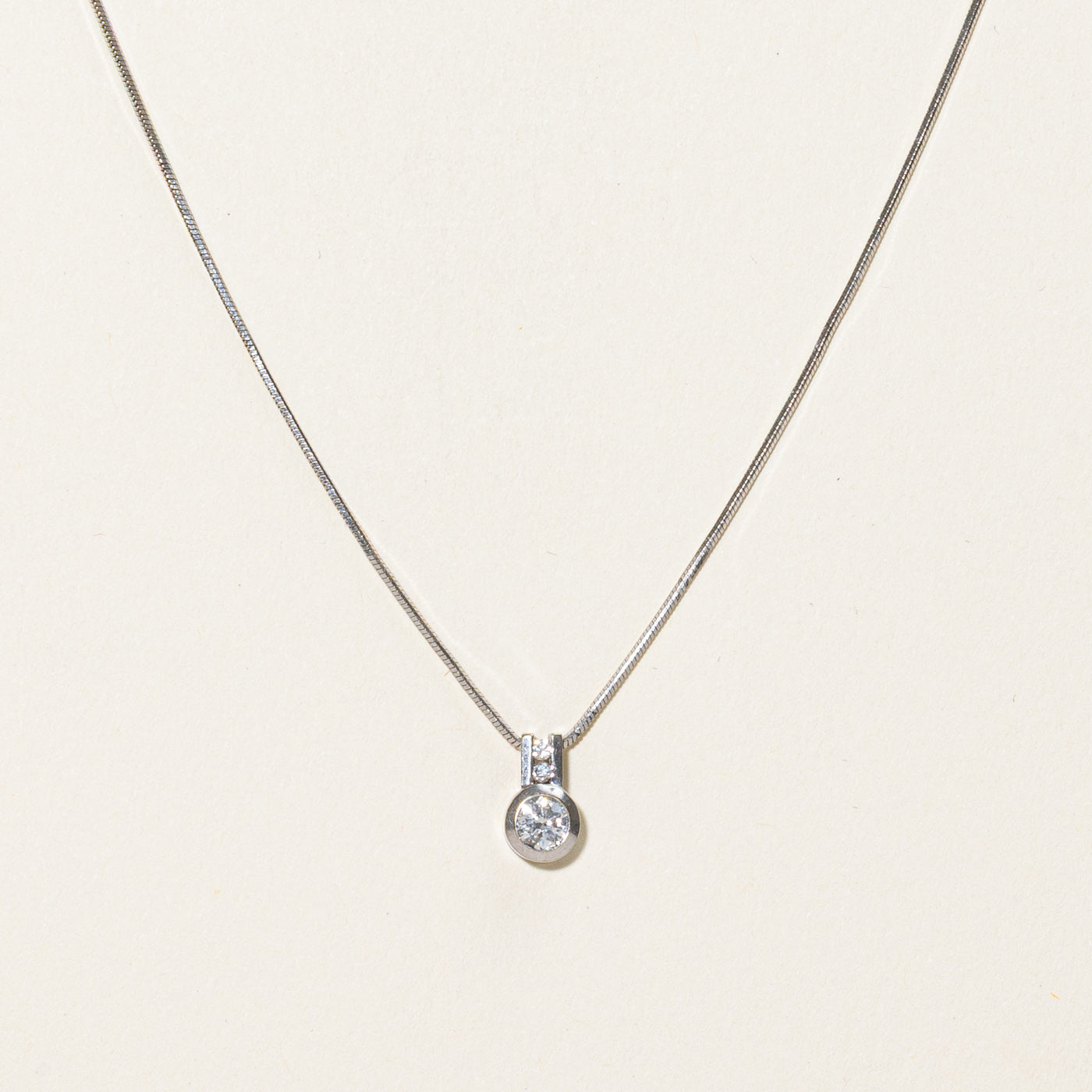 0.25ctw Bezel Set Diamond Pendant Necklace in 18K Gold - Elegant Jewelry Gift for Women, Perfect for Weddings, Anniversaries & Special Occasions