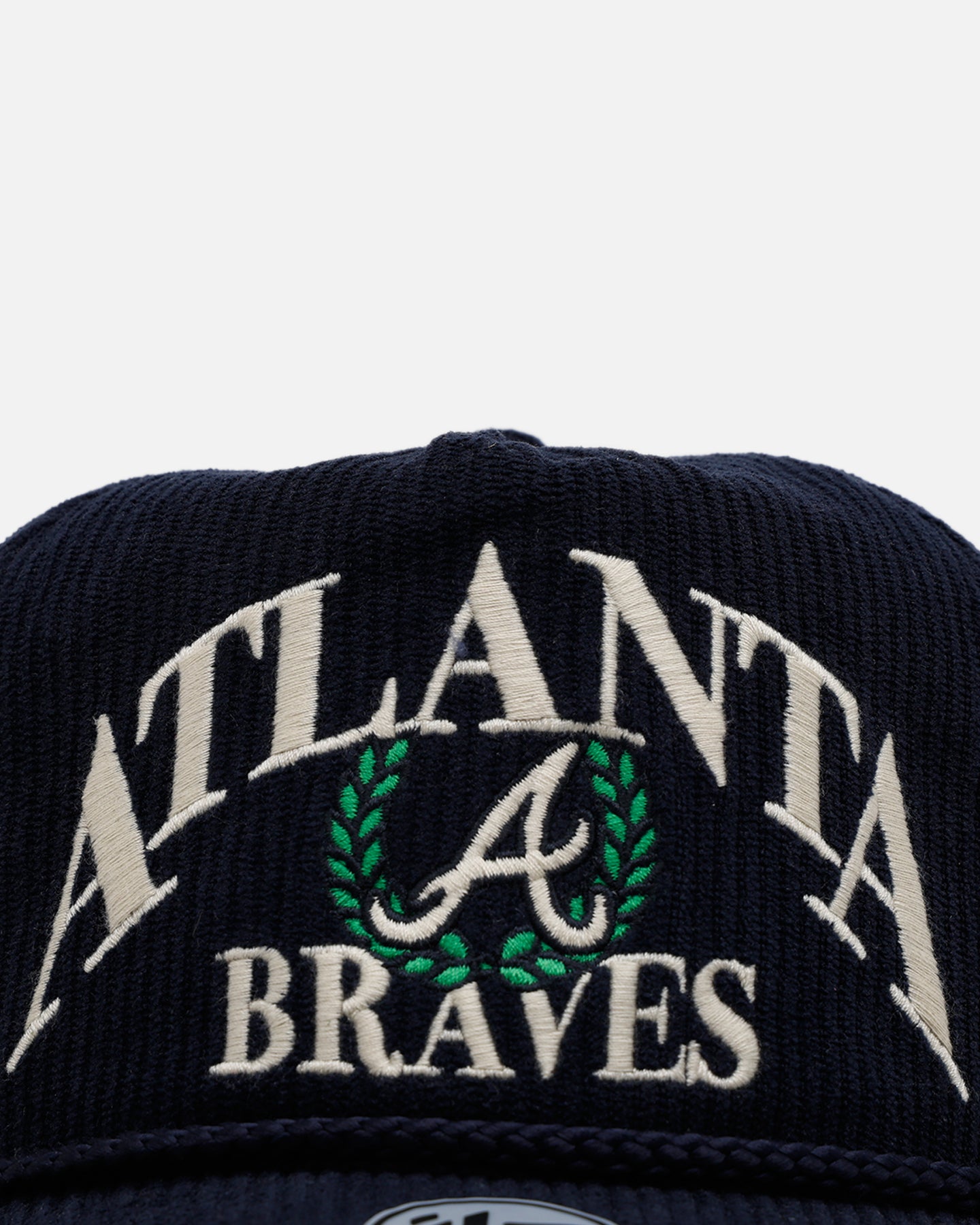 47 Brand Atlanta Braves 'Pitchout' 47 Hitch Corduroy Snapback Hat - Navy Blue MLB Baseball Cap for Men & Women - Perfect for Games, Collecting & Streetwear Fashion