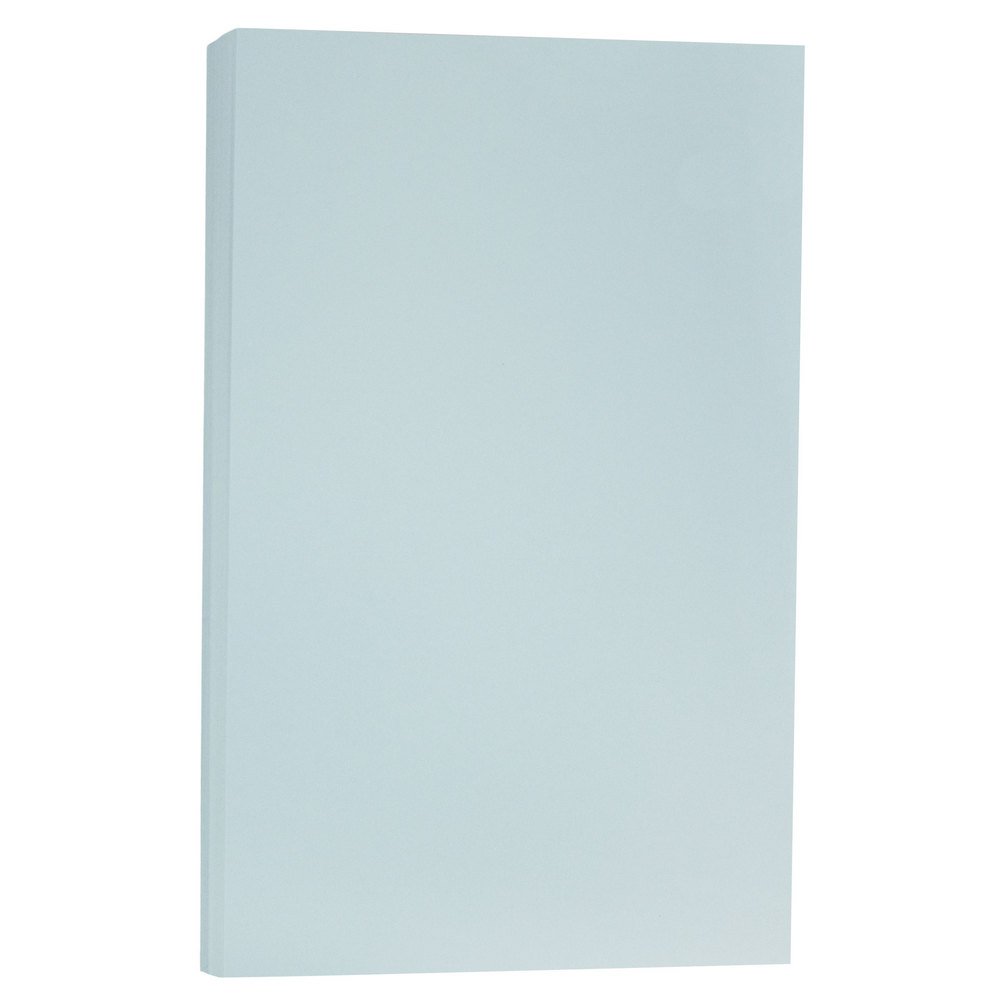 JAM PAPER Legal Vellum Bristol 67lb Cardstock - 8.5 x 14 Coverstock - 147 GSM - Blue - 150 Sheets/Pack - Premium Paper for Legal Documents, Invitations, Scrapbooking & Craft Projects