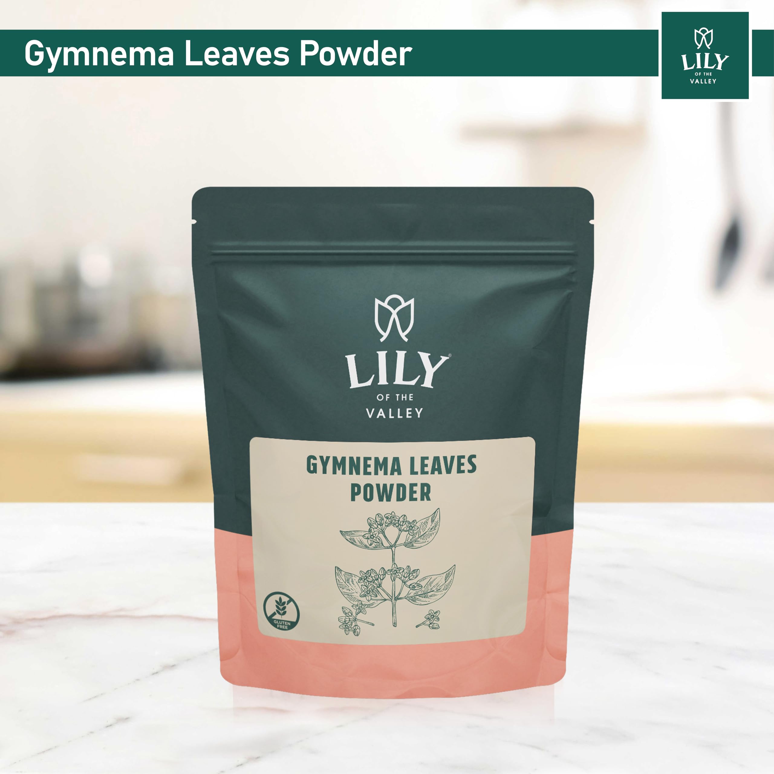 Organic Gymnema Sylvestre Leaf Powder - 16oz (453g) | Vegan, Gluten-Free Gurmar Herbal Supplement | Supports Blood Sugar Balance | Resealable Pouch for Freshness | Perfect for Teas, Smoothies & Natural Remedies