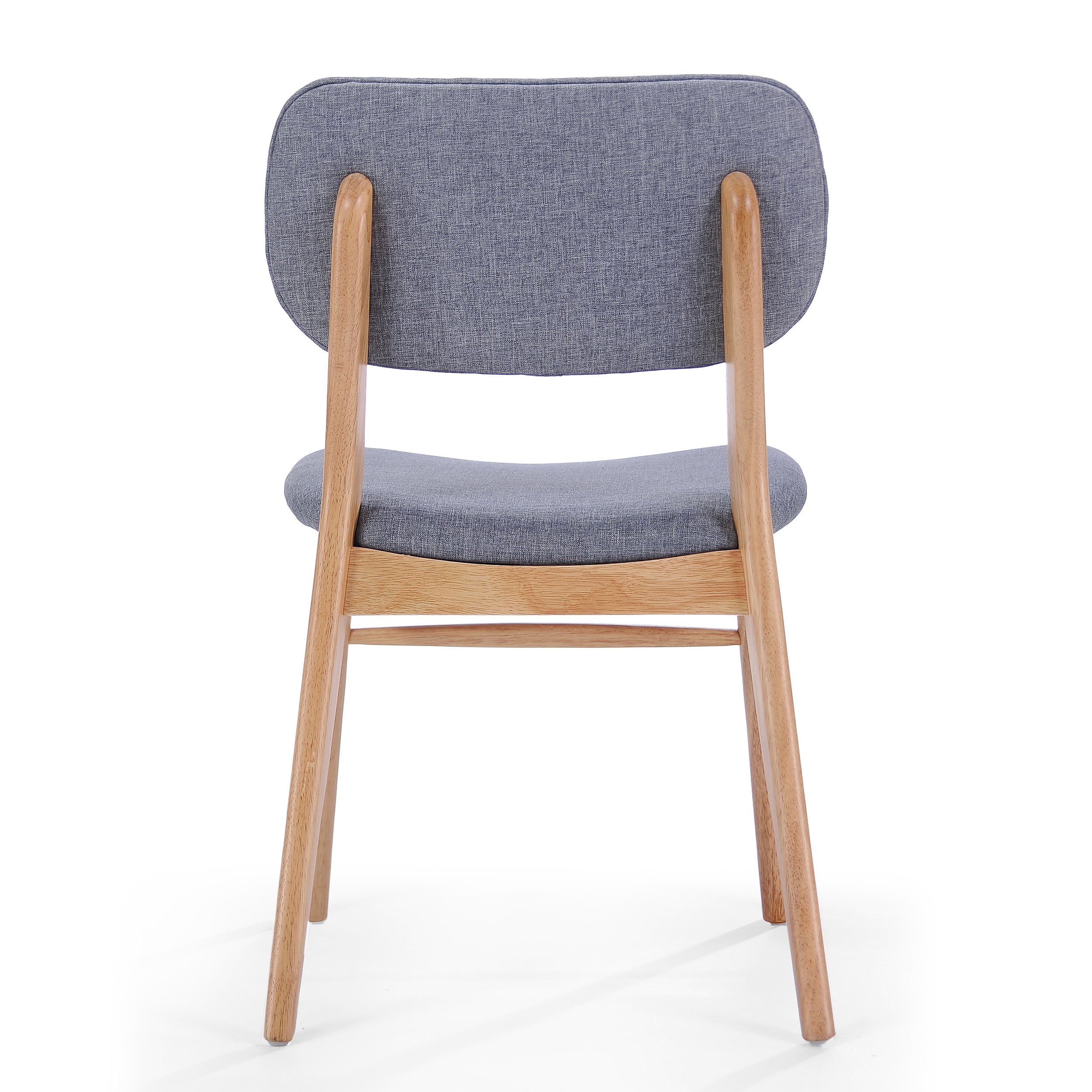 Colette Fabric Upholstered Dining Chairs with Oak Finish - Set of 2, Gray & Oak - Perfect for Modern Dining Room, Kitchen, or Breakfast Nook