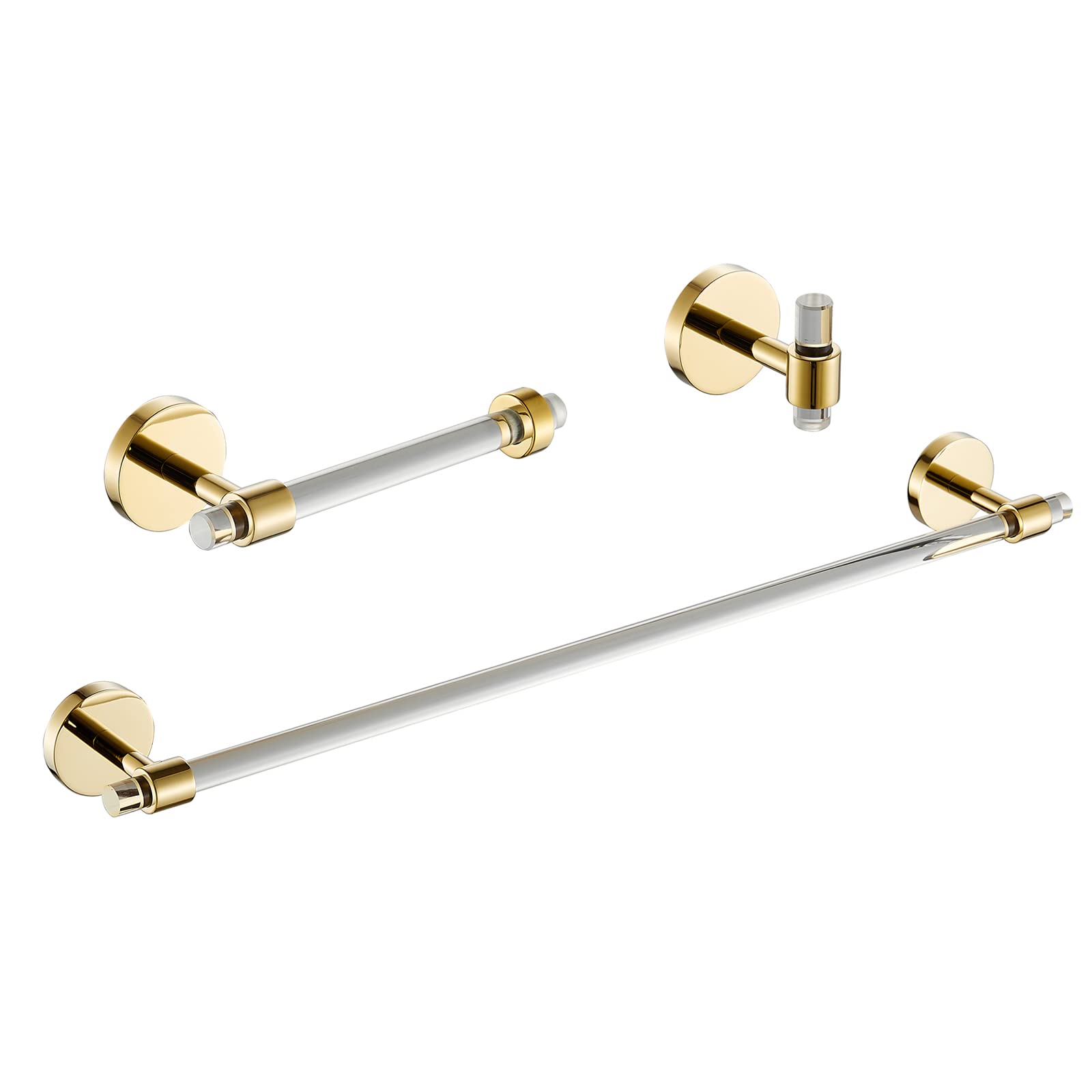 3-Piece Gold Bathroom Accessories Set - 16