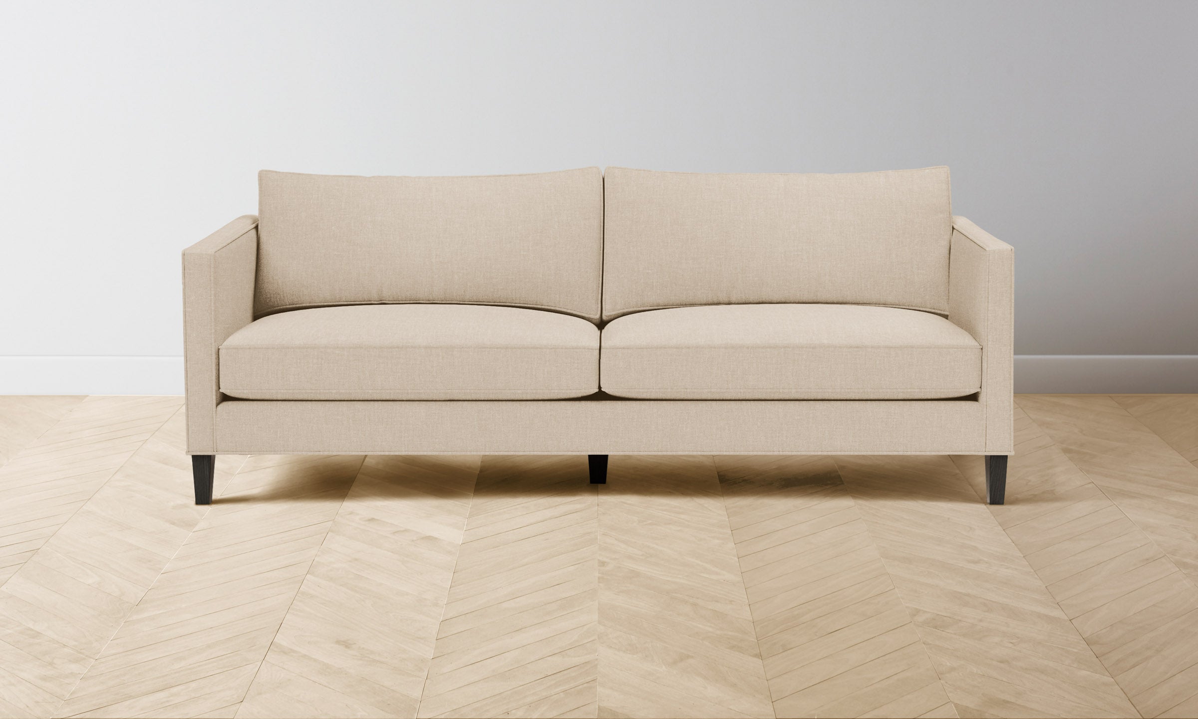 The Crosby Sofa - Heritage Belgian Linen Upholstered Modern Living Room Furniture for Home & Office Comfort