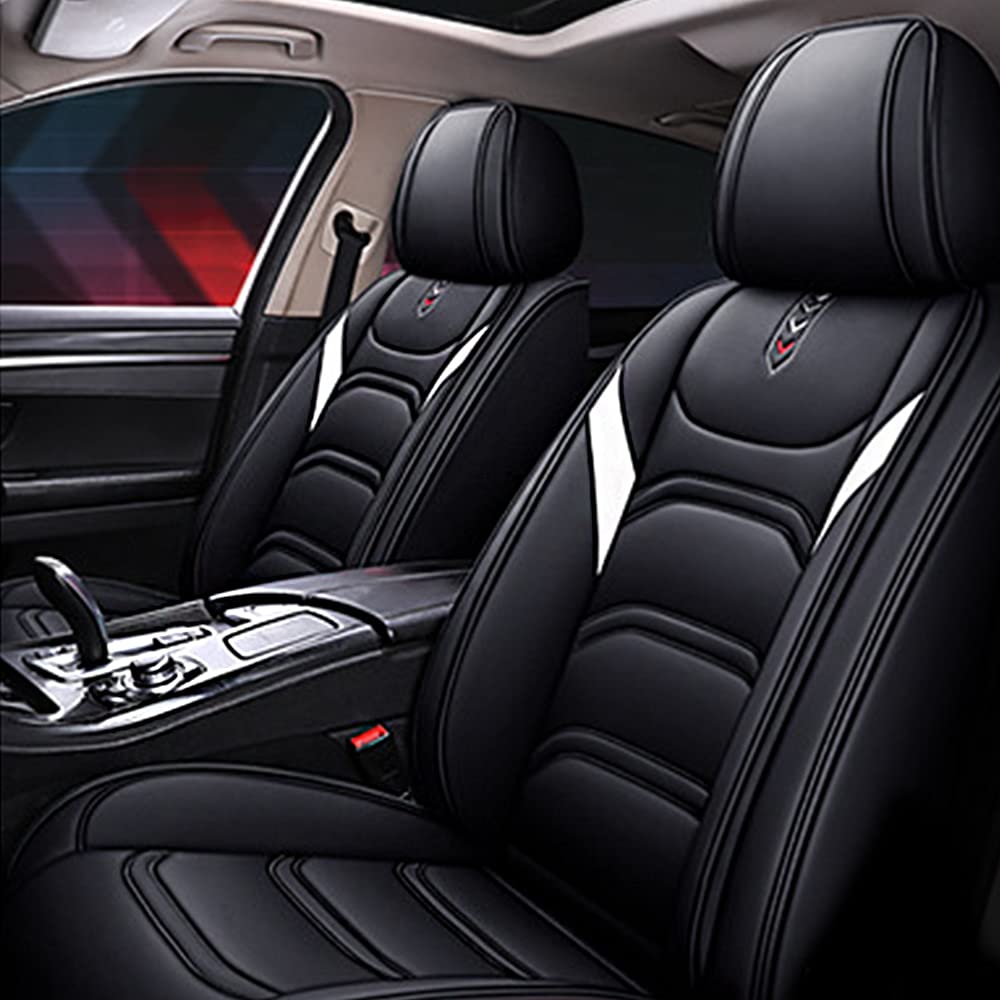Premium Full Set All-Season Car Seat Covers for Toyota C-HR 2016-2020 - Leather-Like Waterproof & Non-Slip Seat Protectors with Airbag Compatibility (Black) - Perfect for Daily Commuting, Road Trips & Pet Protection