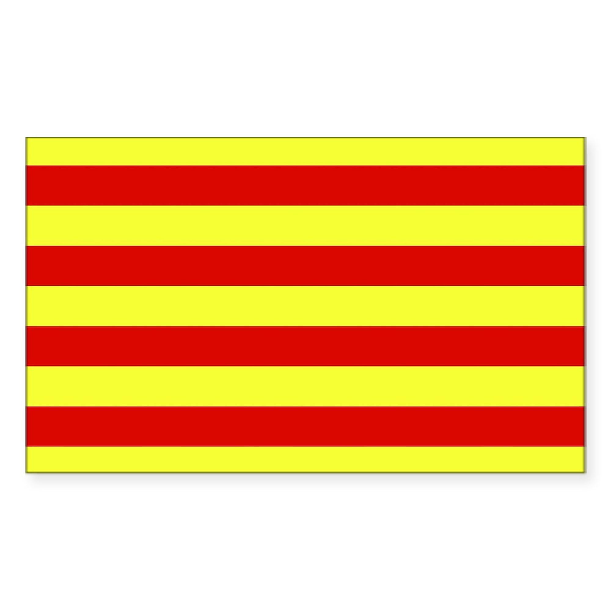 Catalunya Flag Rectangle Sticker - Durable Bumper Sticker & Car Decal for Cars, Laptops, Windows | Show Your Pride with Waterproof Vinyl Decals