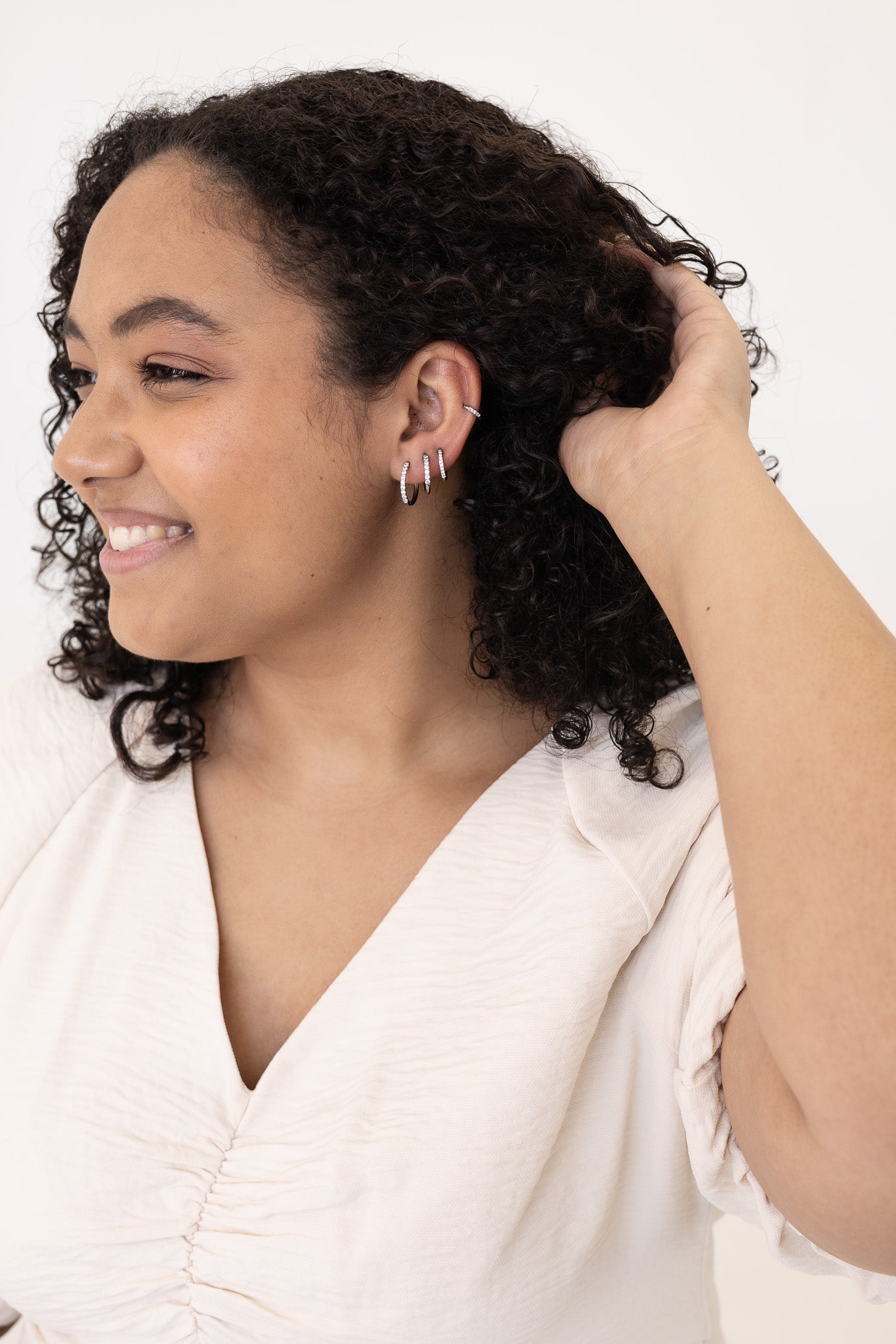 Mini Crystal Hoop Earrings - Sparkling Dainty Stud Earrings for Women | Perfect for Parties, Weddings & Everyday Wear