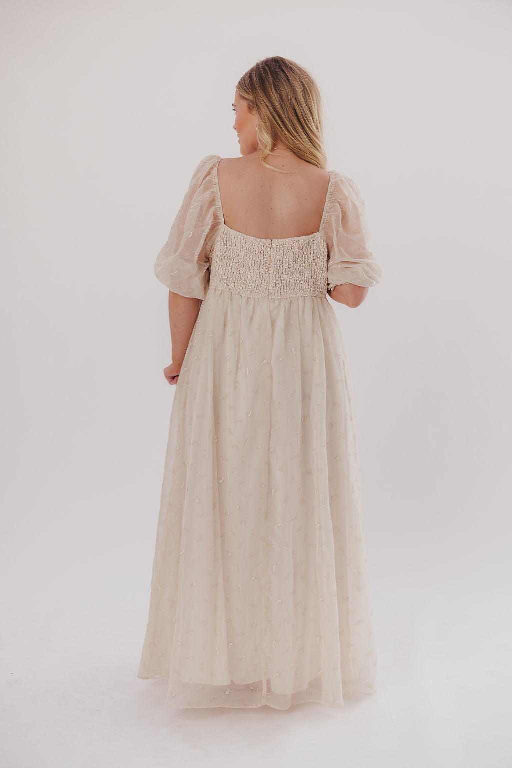 Butter Floral Smocked Maternity Maxi Dress - Bump Friendly, Inclusive Sizing S-3XL for Pregnancy, Baby Showers & Summer Vacations