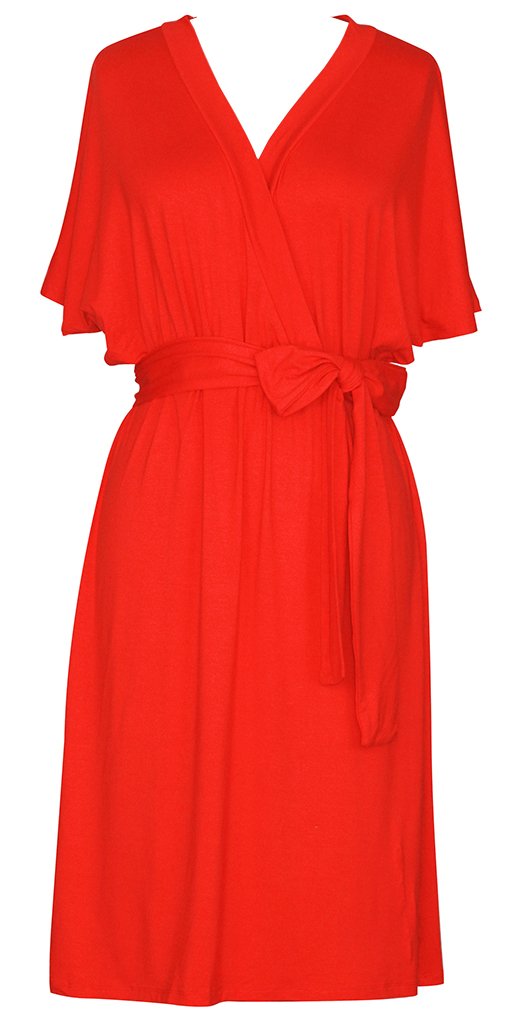 Doria Women's Cape Sleeve Wrap Dress - Elegant for Office & Parties