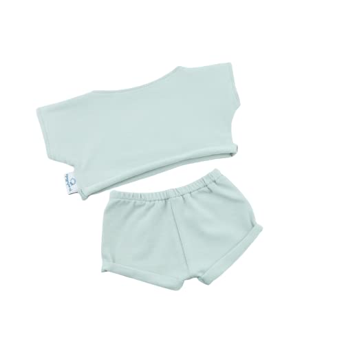 Minikane & Paola Reina 34cm Doll Clothes Set - Sporty Outfit with T-Shirt & Light Grey Boy Shorts for 13-Inch Dolls | Perfect for Dress-Up, Role Play & Collectible Doll Wardrobe
