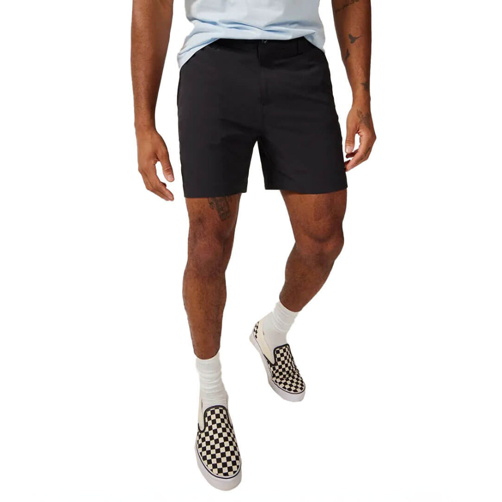 Chubbies 6 Inch The Midnight Adventures Performance Shorts - Black Solid - Perfect for Running, Gym Workouts & Outdoor Activities