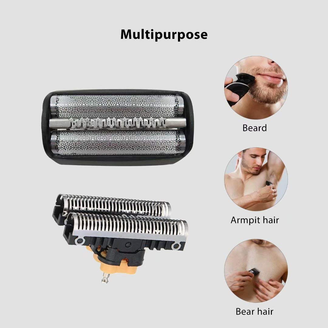 Braun Series 3 7000 4000 5000 Replacement Shaver Head - 30B Foil & Cutter Sharp Blades for Men's Electric Razor - Perfect for Daily Shaving & Travel Grooming