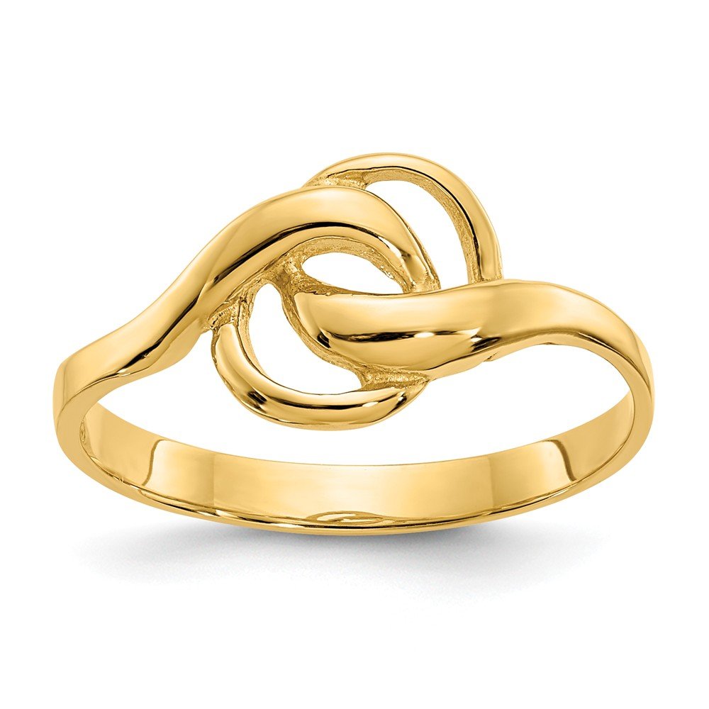 14K Solid Yellow Gold Free Form Ring (2mm-10mm) - Elegant Stackable Ring for Everyday Wear, Gift for Her, Wedding, Anniversary & Special Occasions