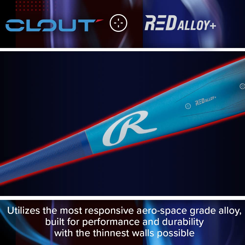 Rawlings 2024 Clout USSSA Baseball Bat -8/-10 Drop, 2 3/4