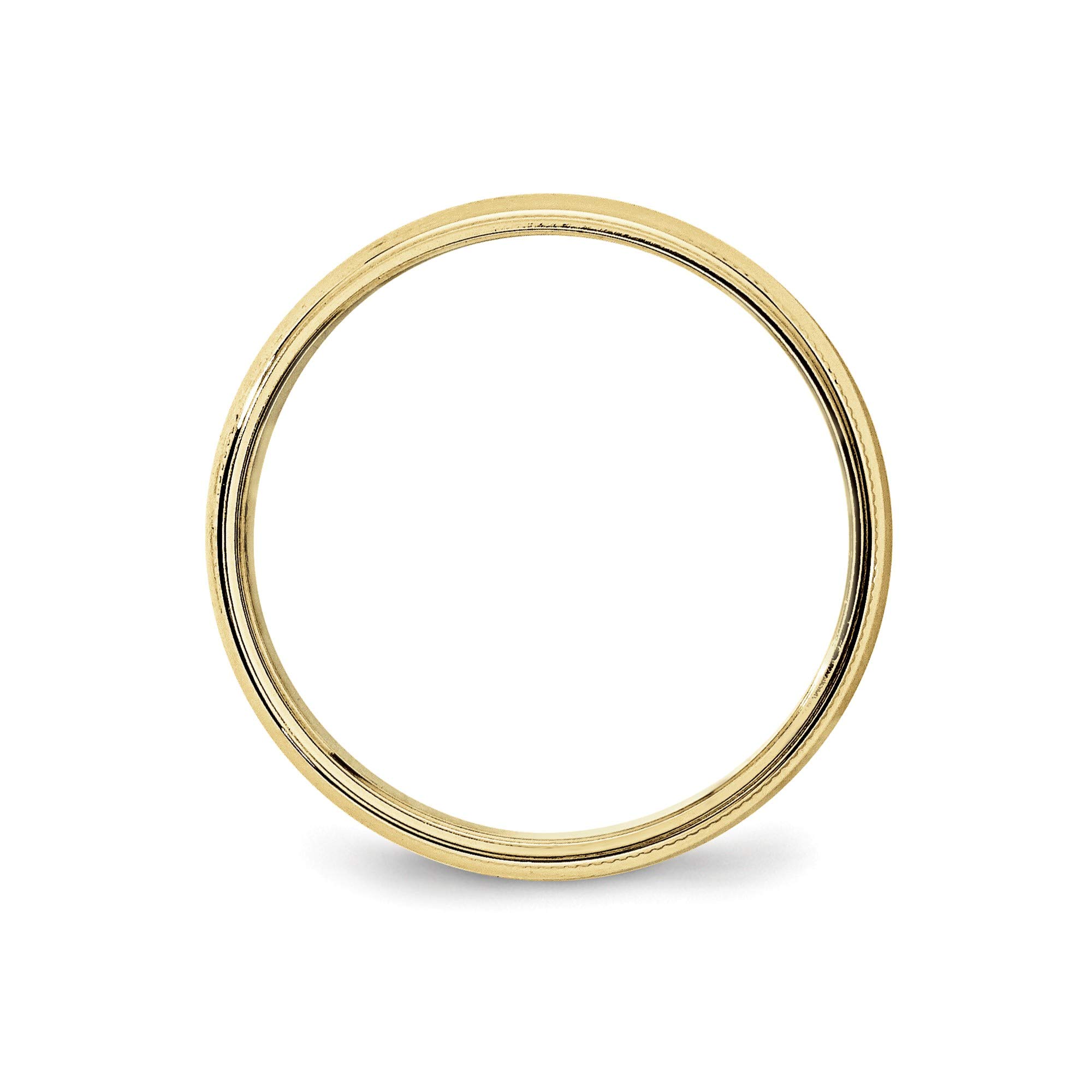 10K Yellow Gold 5mm Milgrain Wedding Band - Size 10.5 for Bridal Jewelry