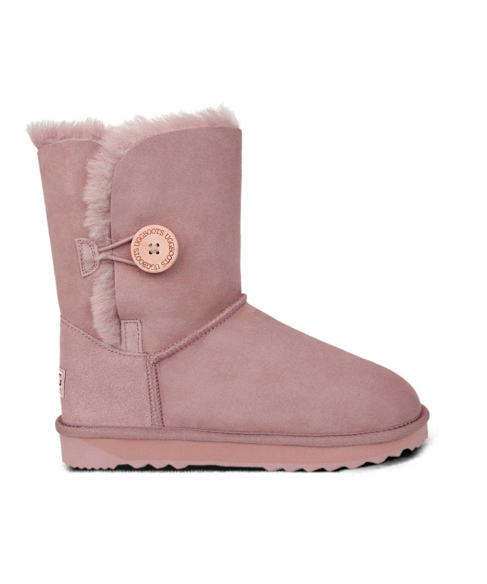 Women's UGG Premium Short Button Boots - Warm Winter Snow Boots for Women | Cozy & Stylish Ankle Boots for Cold Weather, Outdoor Activities & Casual Wear