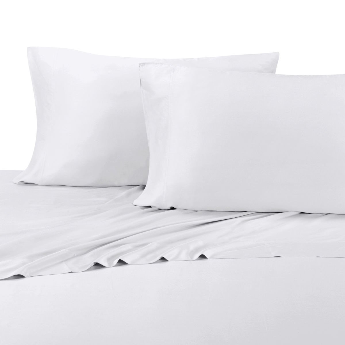 Premium 4-Piece Bamboo-Cotton Hybrid Viscose Sheet Set - Top-Split King Size for Adjustable Beds - Soft, Breathable & Hypoallergenic - Perfect for Hot Sleepers & Luxury Bedding - White