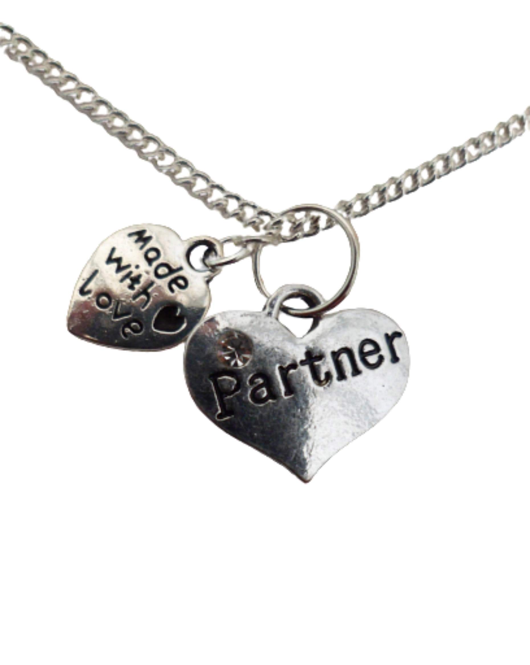 Elegant Silver Plated Heart Charm Necklace for Couples - Romantic Jewelry Gift for Her/Him - Perfect for Anniversaries, Valentine's Day & Date Nights