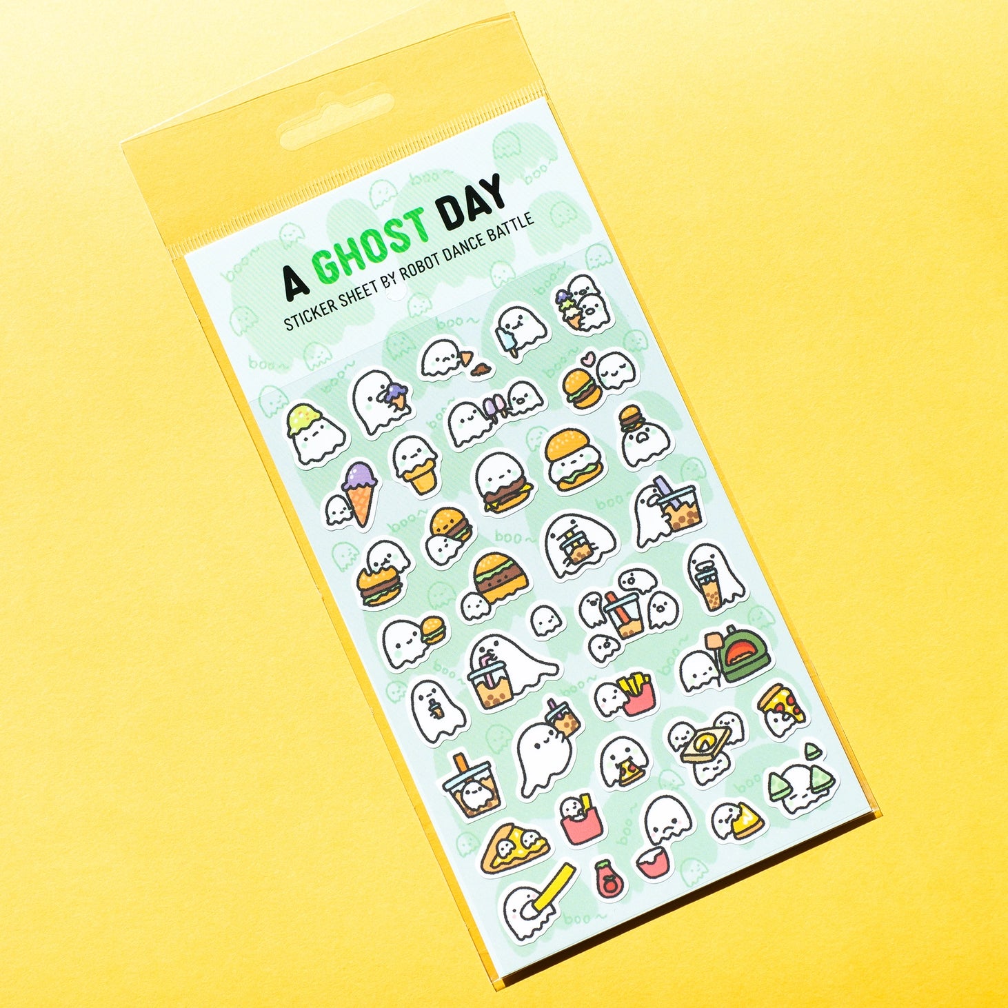 Halloween Ghost Sticker Sheet - Spooky Decals for Scrapbooking, Laptops, Water Bottles & Party Decorations