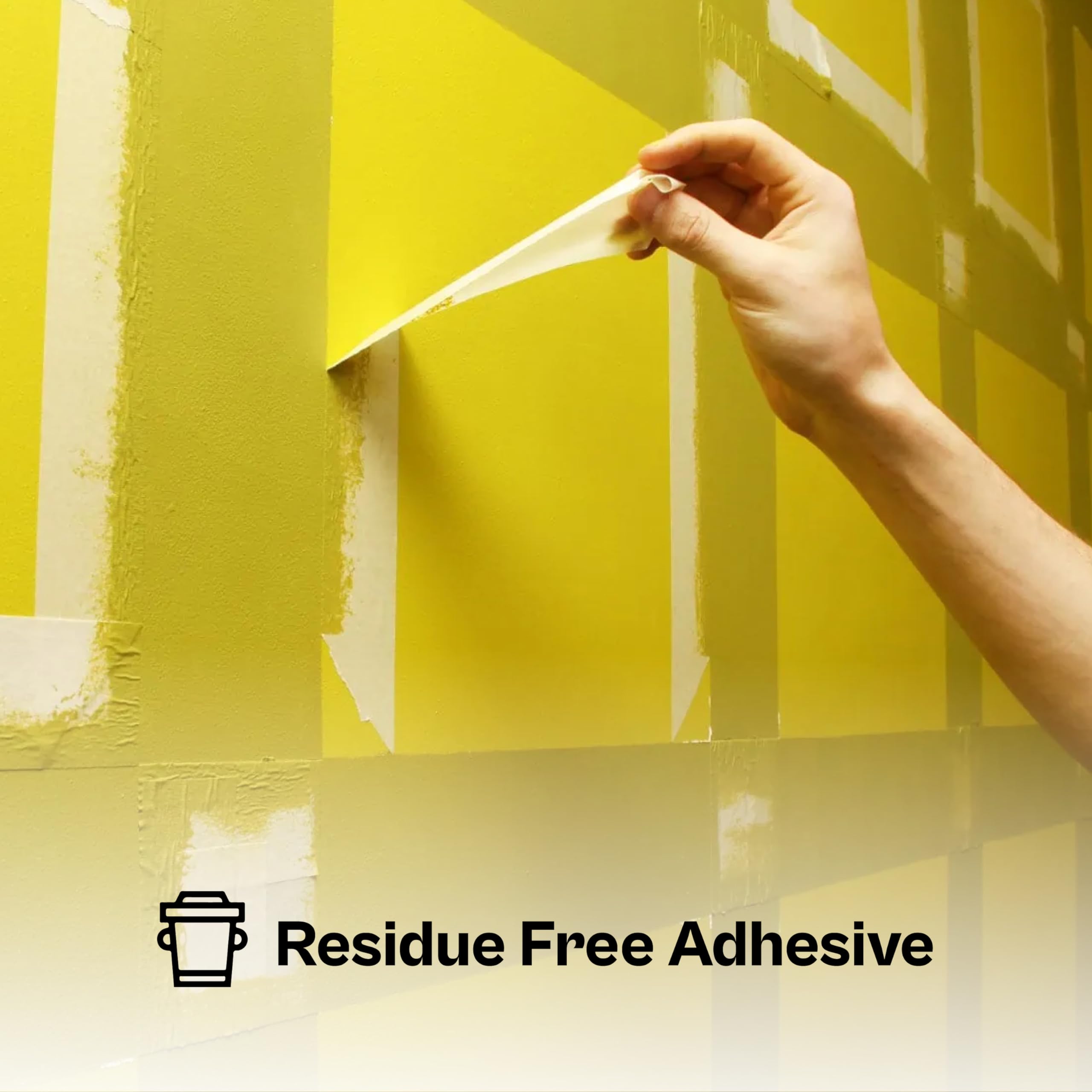 PSBM Heavy-Duty Masking Tape 2 Inch x 60 Yards, 24 Pack - 4.9 Mil Thick Painters Tape for Easy Tearing - Perfect for Painting, Arts & Crafts, Home Improvement, Office Use - Ideal for Wall Protection, DIY Projects & Professional Painting Jobs