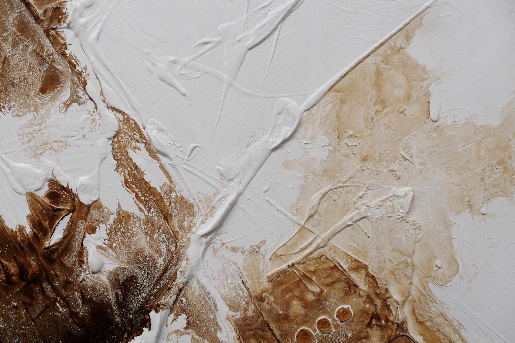 Resonance 190cm x 100cm Rust White Textured Abstract Canvas Art - Perfect for Living Room, Bedroom or Office Wall Decor