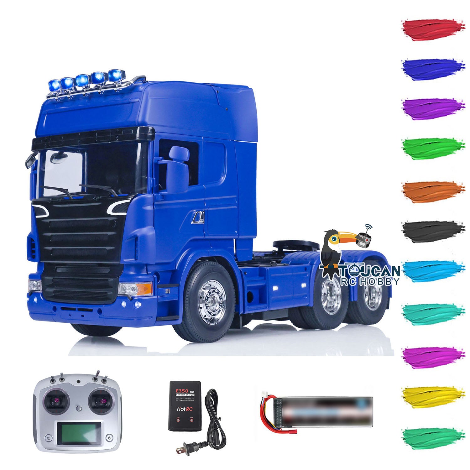 1/14 Scale 6X4 RC Tractor Truck - Painted & Assembled Remote Control Electric Toy Car with Sound & Light (Optional) - Hobby Model for Kids & Adults - Perfect for Off-Road Play, Collection & Gift Giving