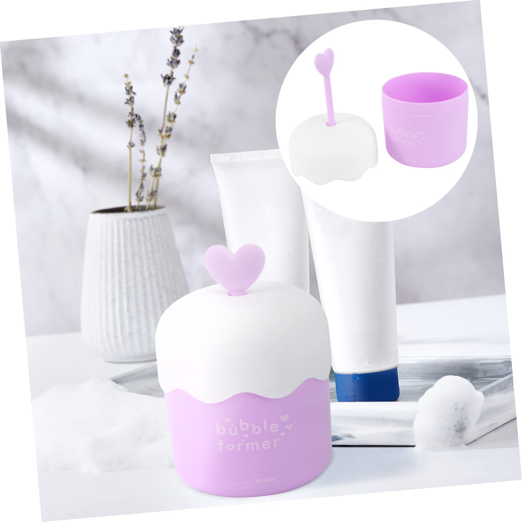 Cabilock Bubble Machine for Kids - Portable Foaming Soap Dispenser & Travel Body Wash Cup - Mini Bubble Maker Tool for Bath Time & Facial Cleanser - Perfect for Travel, Home, and Kids Bathroom Fun