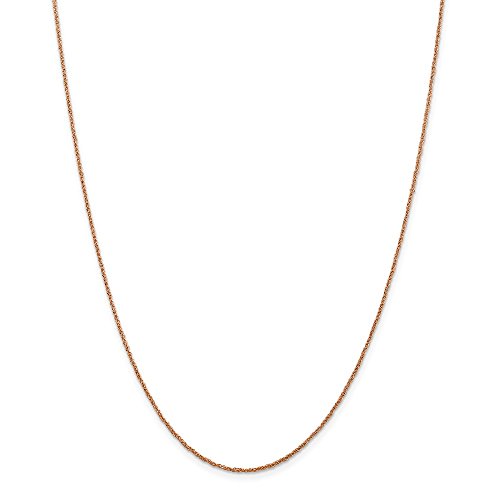 14K Rose Gold 1.1mm Rope Chain Necklace for Men & Women - Elegant Unisex Jewelry for Everyday Wear, Date Nights & Special Occasions