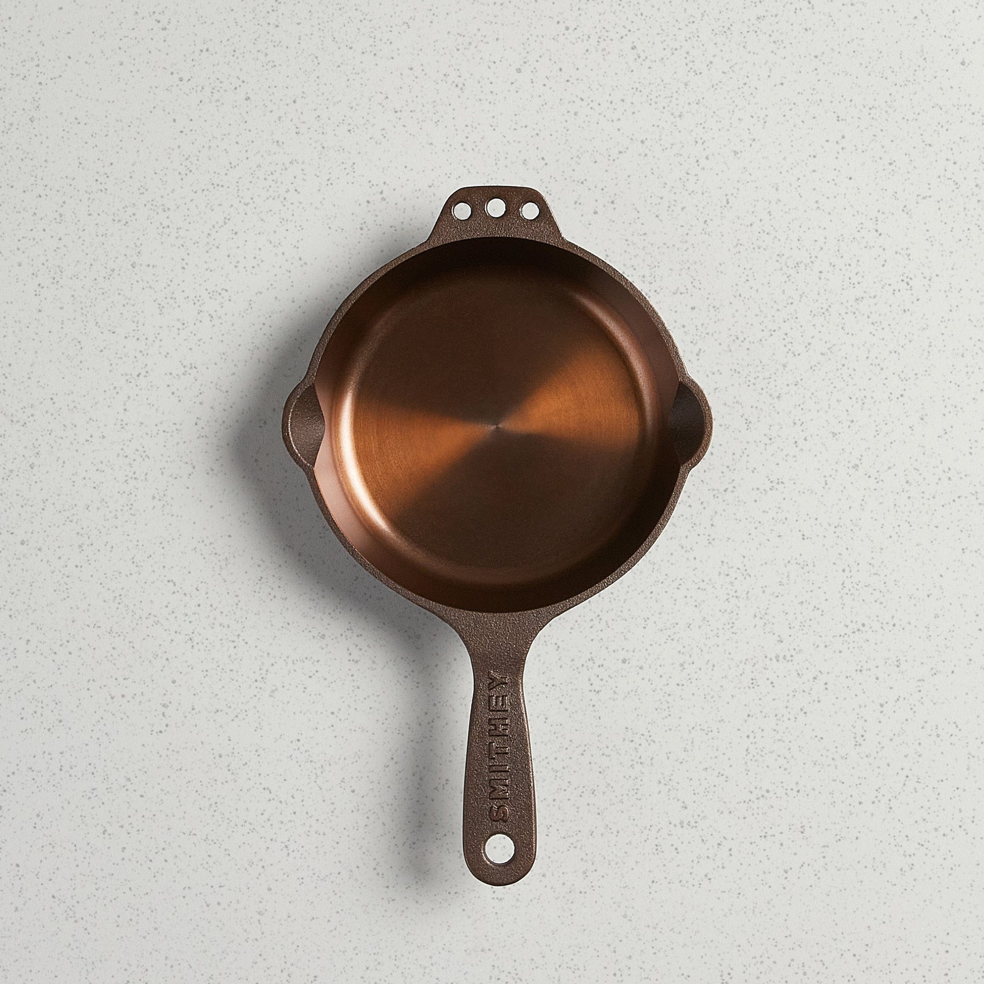 Premium Smithey Ironware Signature Polished Cast Iron Skillet - 6 Inch Traditional Cookware - Made in USA - Perfect for Searing, Baking & Camping Cooking