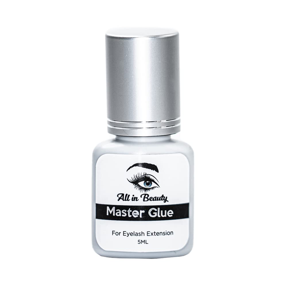 All In Beauty Professional Eyelash Extension Glue - Extra Strong & Safe False Eyelash Adhesive for Lash Artists (5ml) | Long-Lasting, Skin-Friendly Formula for Salon & Home Use