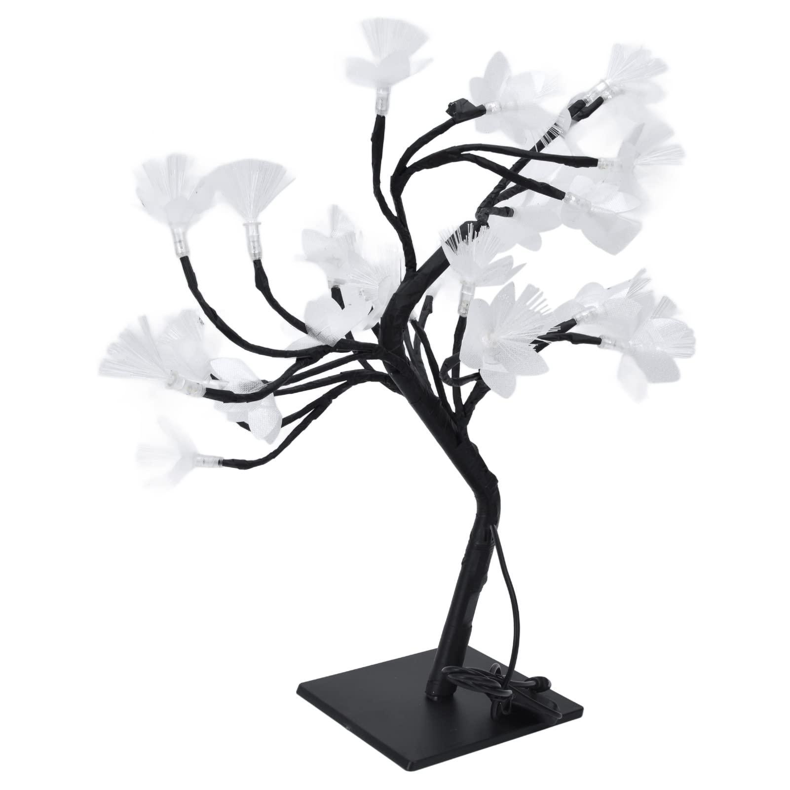 Realistic LED Fiber Optic Tree Lamp - Flexible Non-Glare Branches, PVC Plastic Simulation Flower Light for Home Decor, Bedroom, Party & Wedding Decoration