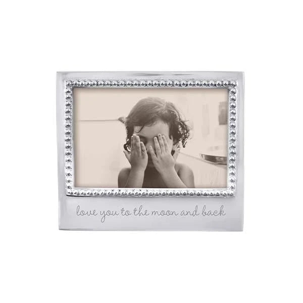 Love You to the Moon and Back Picture Frame - Wooden Photo Frame for Wall Decor, Nursery, Baby Shower Gift, Anniversary Present - Perfect for Home, Office & Wedding Decorations