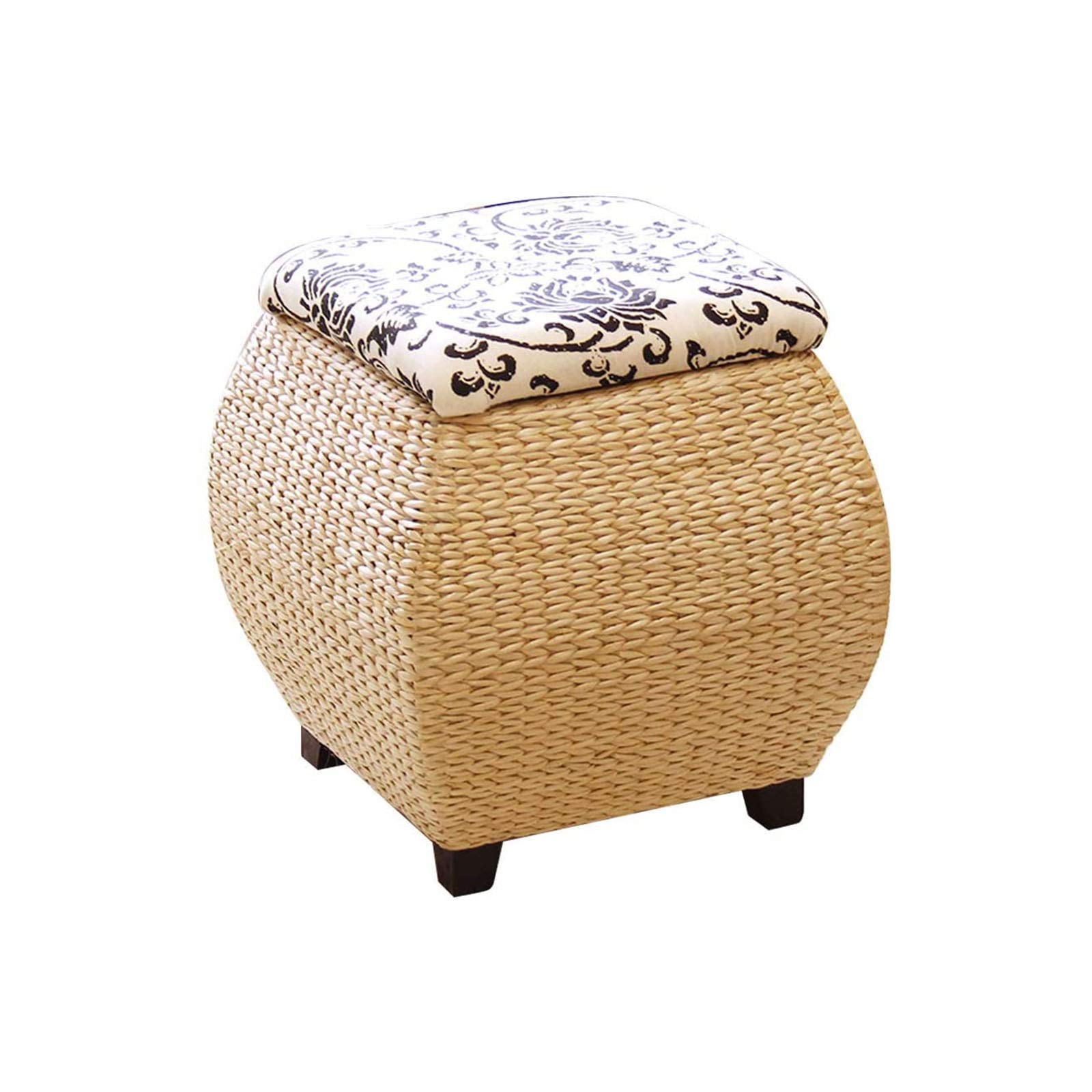 Multipurpose Storage Stool with Linen Fabric - Ottoman Bench Seat for Living Room, Bedroom, Dressing Table, Kitchen, Garden & Bathroom - Perfect for Kids and Adults - Organize Shoes, Toys & Home Essentials