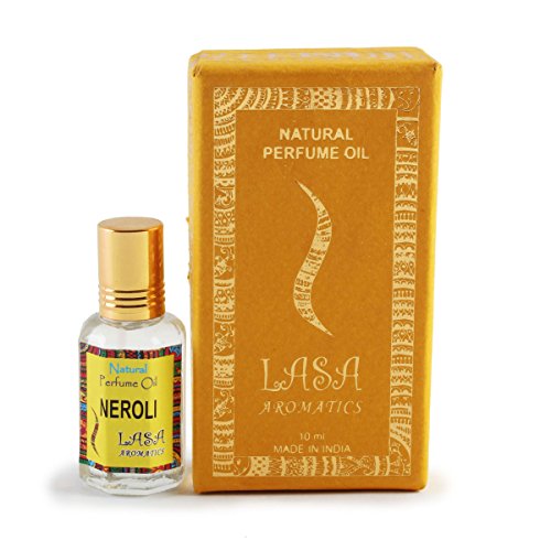 Lasa Aromatics 100% Pure Natural Neroli Perfume Oil - 10ml Roll-On for Women & Men, Long-Lasting Aromatherapy Essential Oil for Relaxation, Stress Relief & Meditation