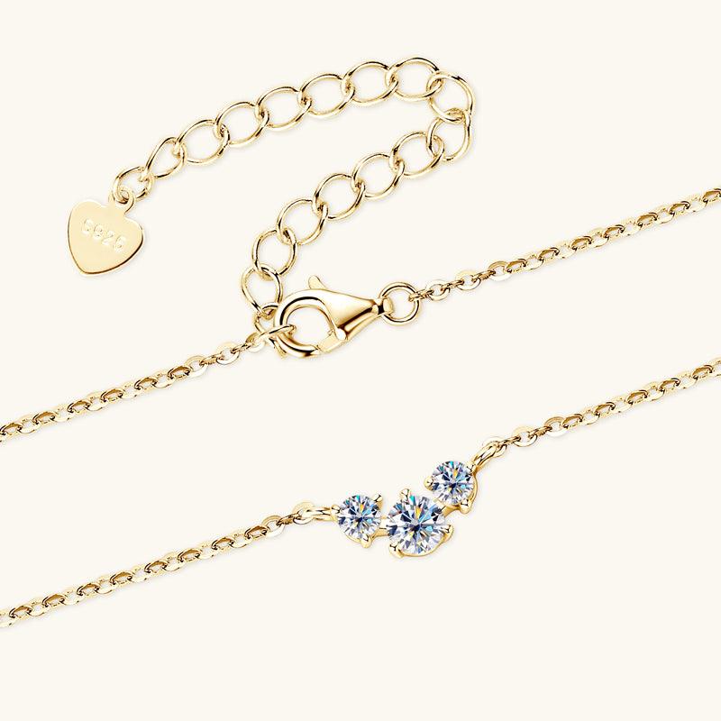 Charming Smile Premium Moissanite Pendant Necklace for Women - Elegant Jewelry Gift for Anniversary, Valentine's Day & Special Occasions