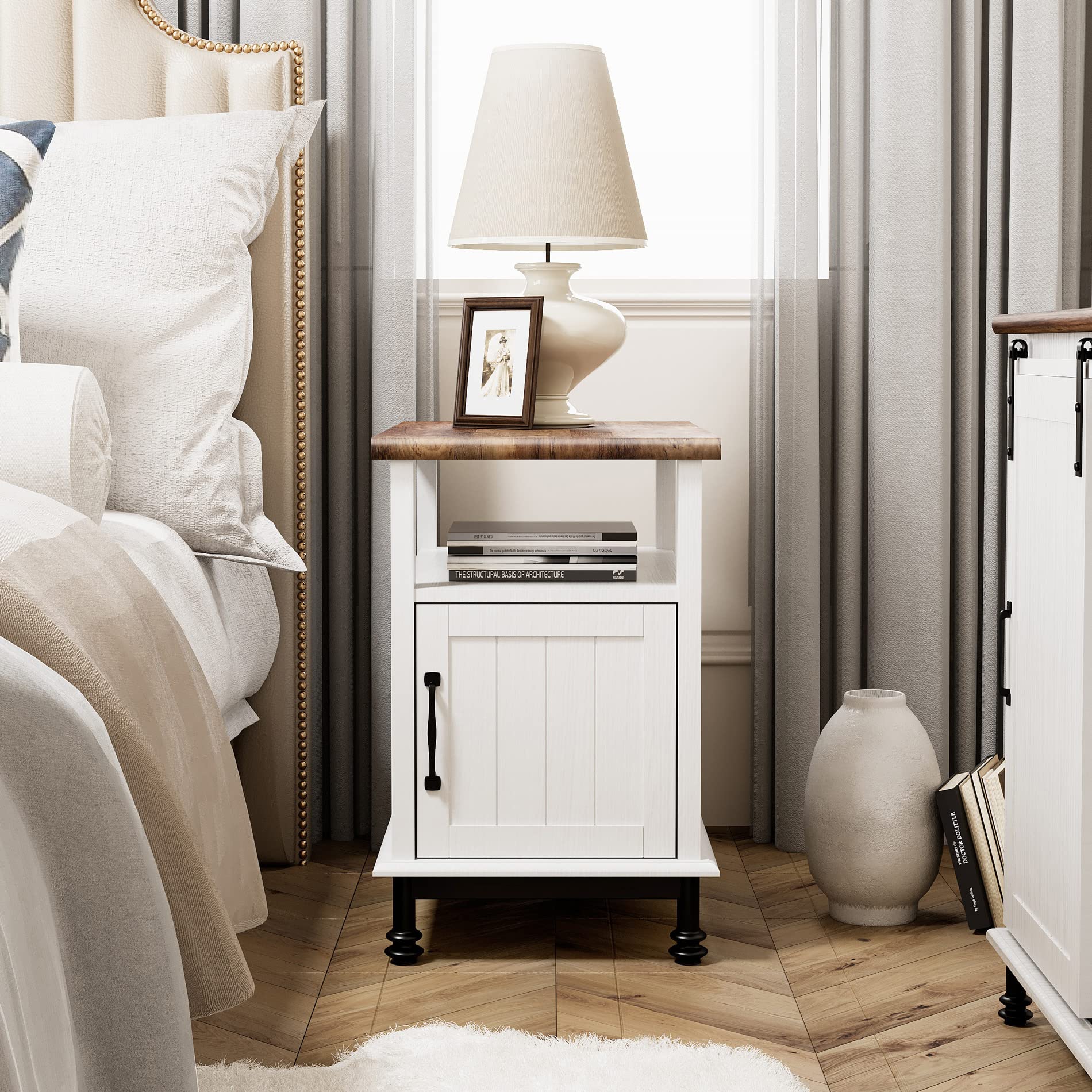 WAMPAT Farmhouse Nightstands - 24