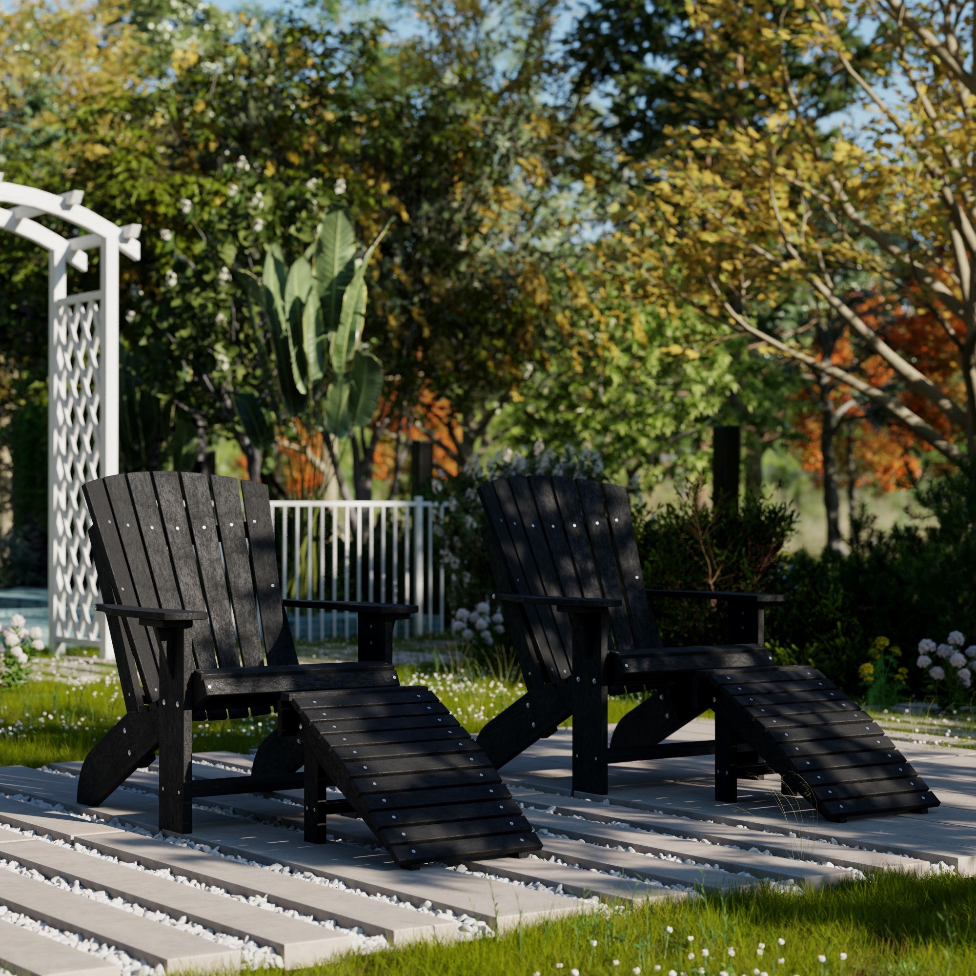 Premium Heritage Adirondack Chair - Solid Wood Outdoor Patio Furniture for Garden, Deck, Poolside & Backyard Relaxation