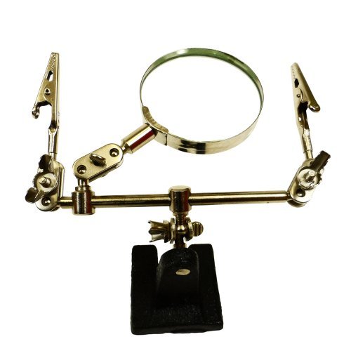 Mini Soldering Iron Kit with Magnifying Glass & Helping Hands - Precision Soldering Tool for Electronics, Jewelry Making, and DIY Hobby Projects - Perfect for Circuit Board Repair and Small Craft Work