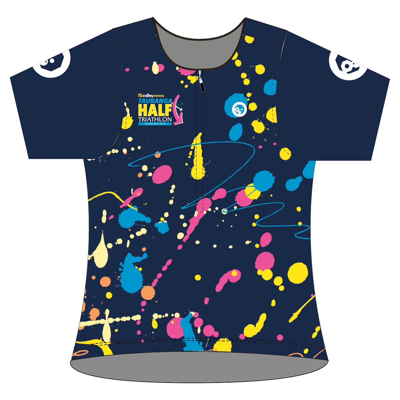 2024 TGA Half Triathlon Jersey - High-Performance Paint Design for Men & Women - Ideal for Cycling, Running & Triathlon Training