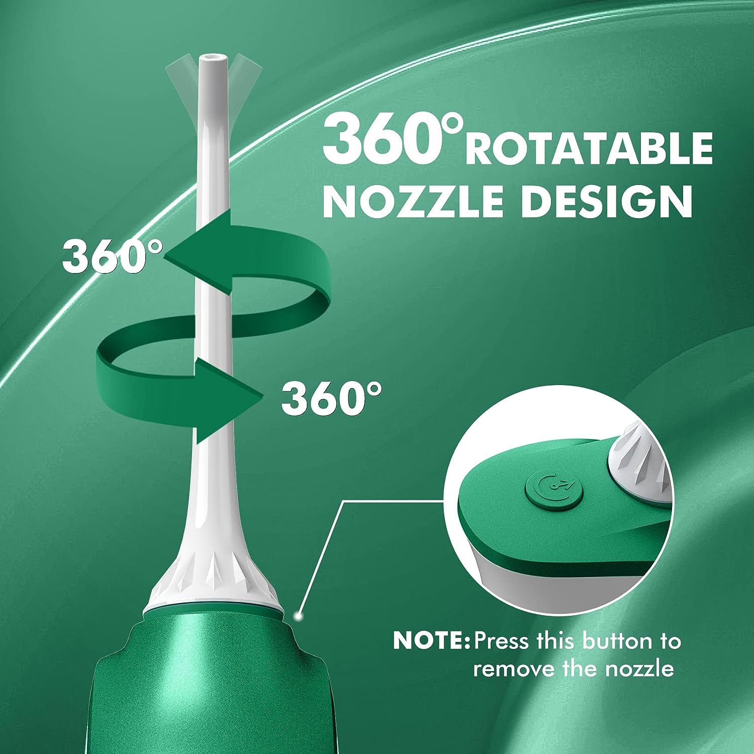 Premium Cordless Water Flosser for Teeth - Rechargeable Oral Irrigator with 8 Jet Tips & 360° Rotation | Perfect for Travel, Braces, and Deep Dental Cleaning at Home