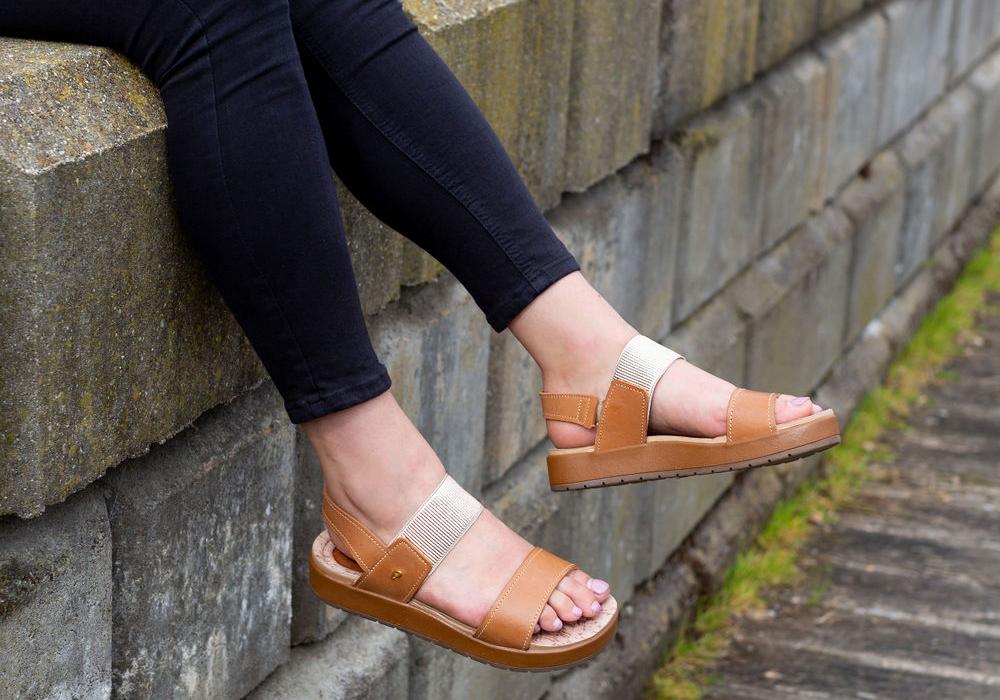 Pegada Rosie Women's Comfort Cushioned Leather Sandals - Handmade in Brazil - Perfect for Beach, Vacation & Summer Outfits