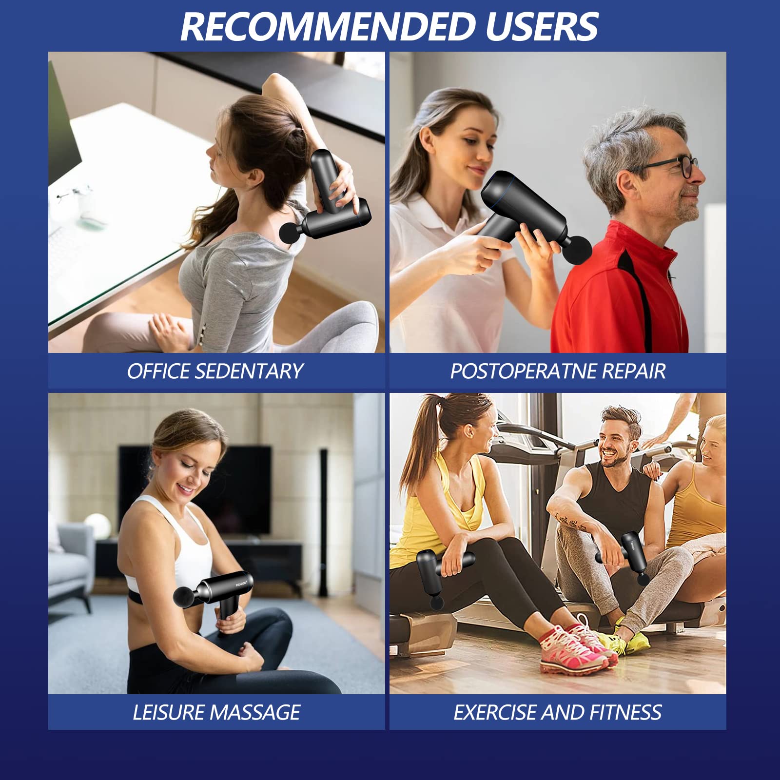 **Deep Tissue Massage Gun - Electric Percussion Muscle Massager for Neck, Back, Leg & Shoulder Pain Relief - Handheld Sports Recovery Tool - Perfect Gift for Mother’s Day, Birthday (Men & Women) - Use After Workouts, Gym, or Relaxation at Home**