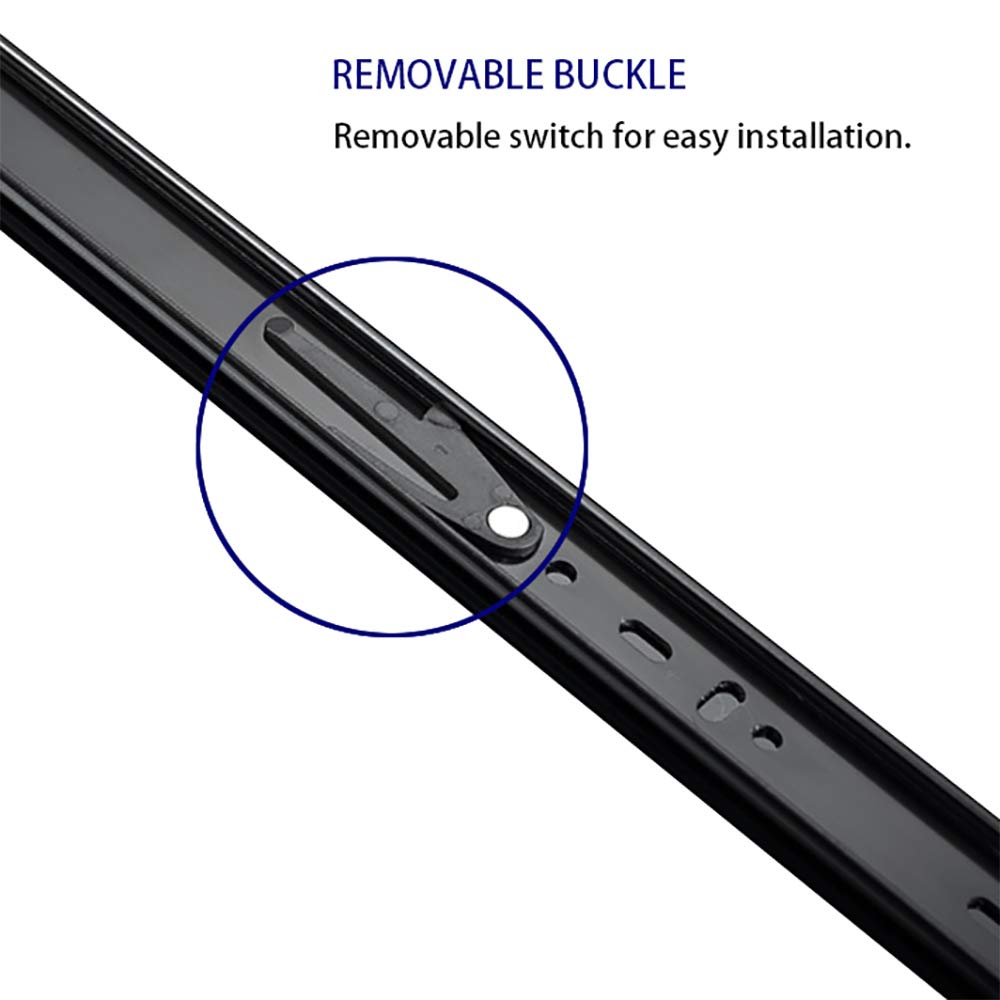10 Pairs 22-Inch Heavy Duty Ball Bearing Drawer Slides - 3-Section Full Extension Side Mount, 100LB Load Capacity - Perfect for Kitchen Cabinets, Office Furniture & Tool Storage Drawers