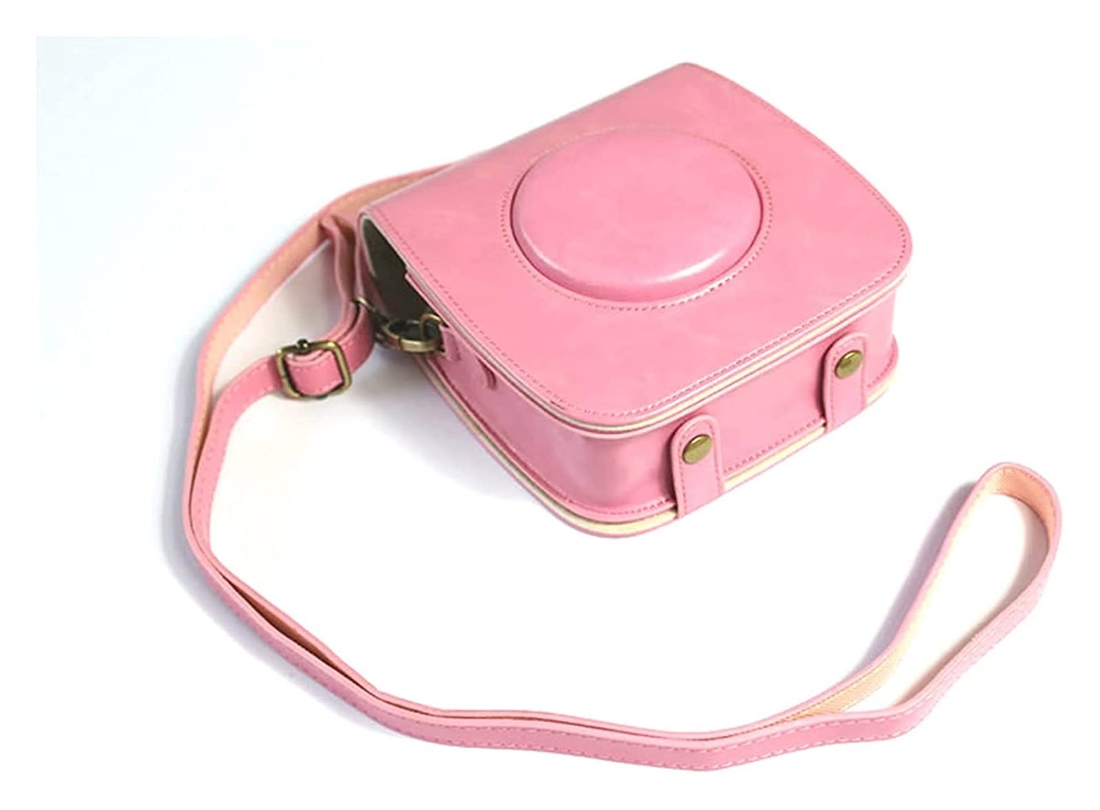 Vintage PU Leather DSLR Camera Bag with Shoulder Strap - Pink Waterproof Protective Pouch for Nikon Canon Sony DSLR/SLR Cameras - Perfect for Travel, Photography & Outdoor Adventures