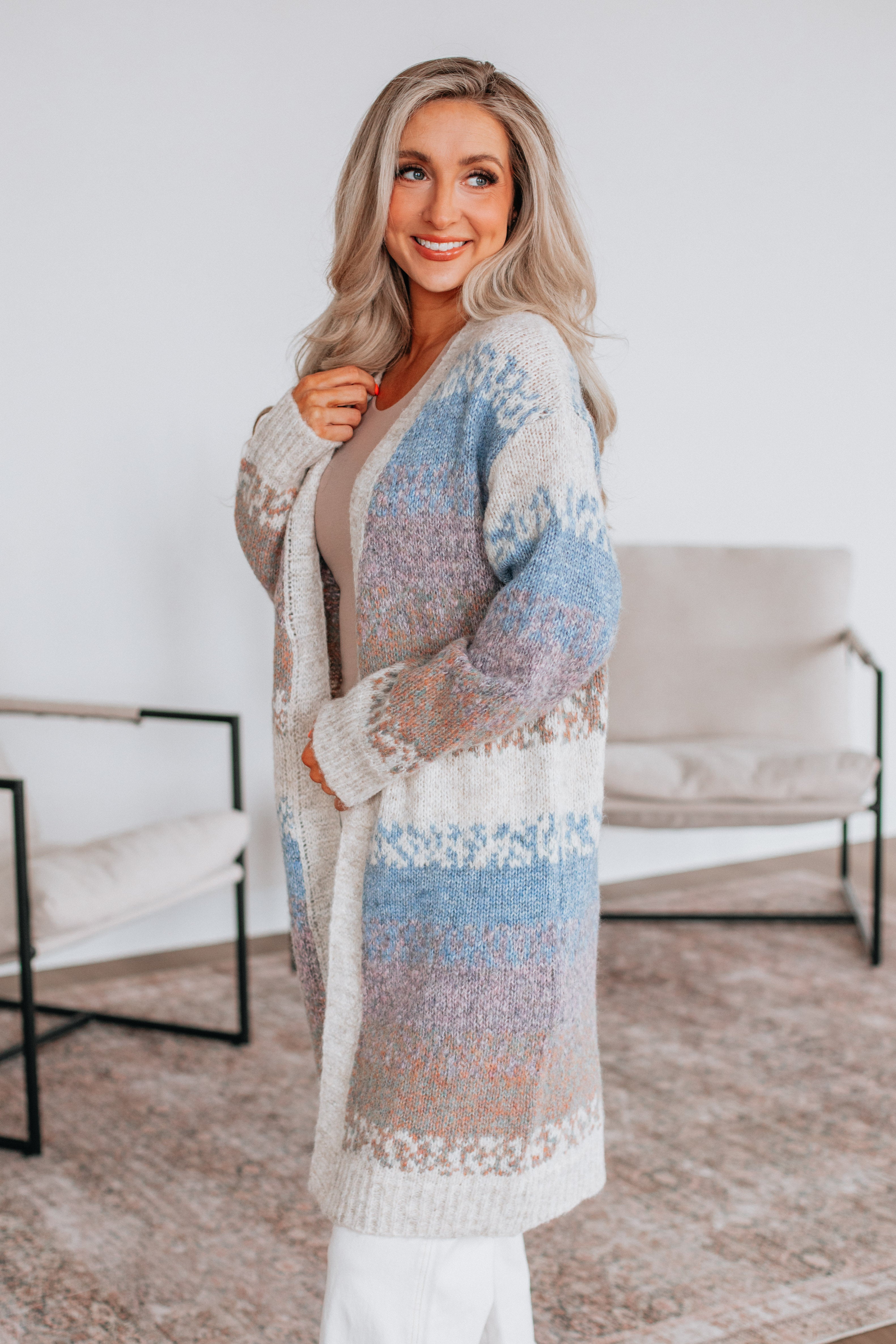 Stylish Cosima Colorblock Cardigan for Women - Trendy Knit Sweater with Unique Color Design | Perfect for Fall Layering, Office Wear & Casual Outfits