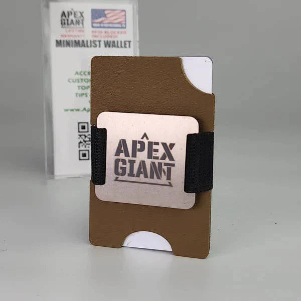 APEX GIANT Coyote Brown Wallet - Durable RFID Blocking Leather Wallet for Men - Perfect for Travel, Outdoor Adventures & Everyday Use