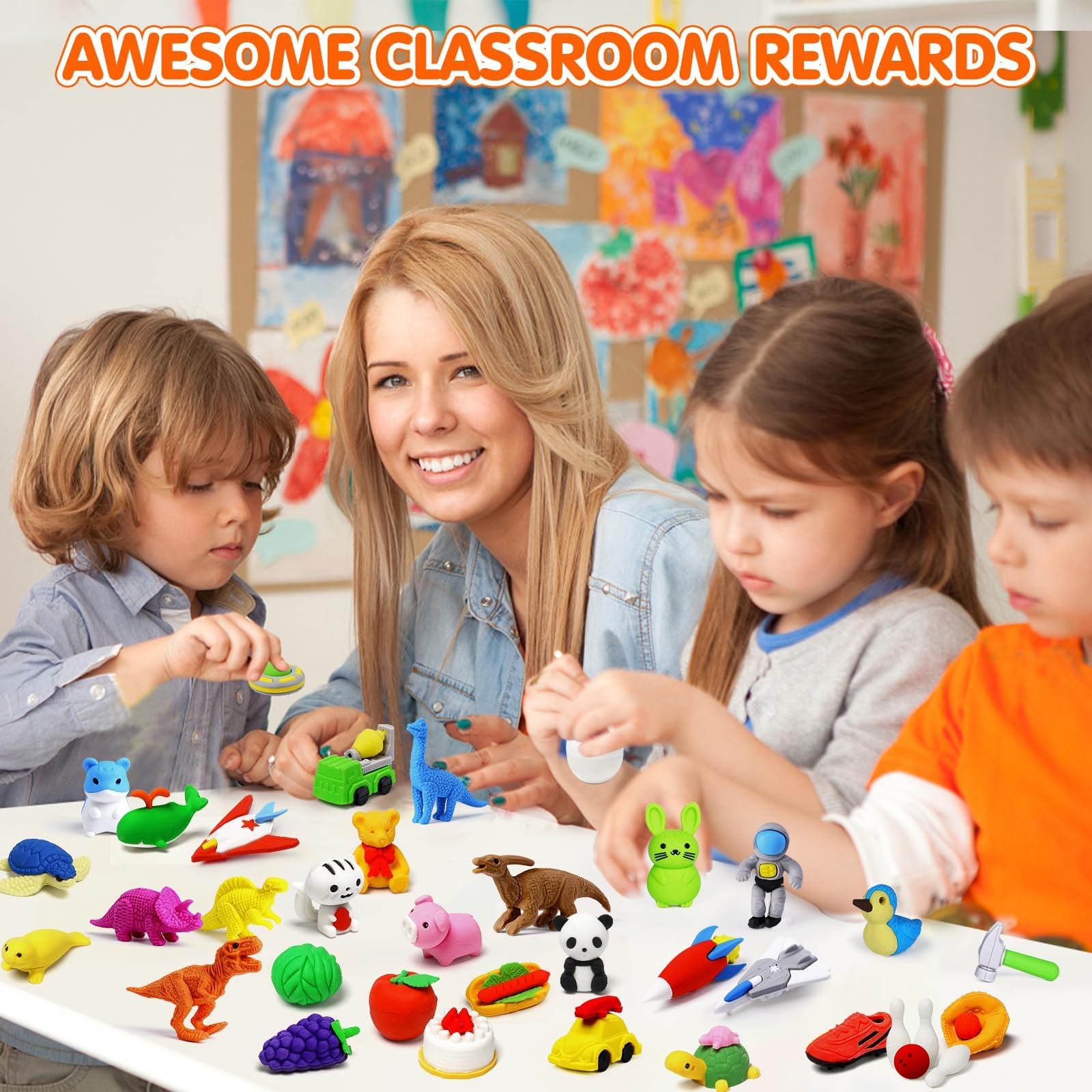 100-Pack 3D Animal Puzzle Erasers - Fun Take Apart Desk Pets for Kids, Bulk Classroom Prizes, Party Favors & School Supplies - Perfect for Treasure Boxes, Goodie Bags & Back-to-School Gifts (Random Styles) - Great for Learning, Playtime & Creative Fun